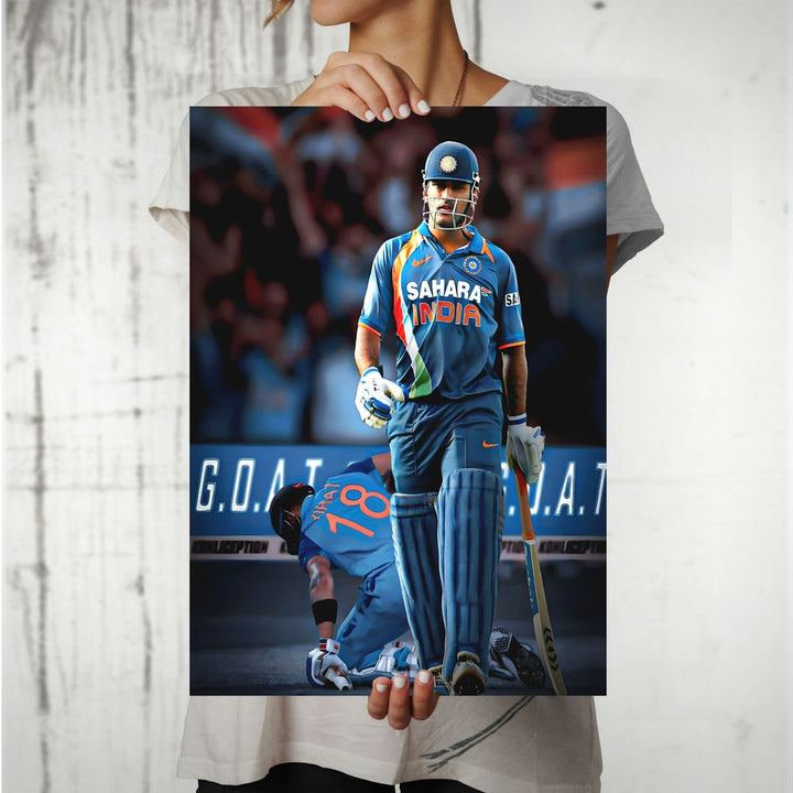 Metal Poster - Indian Cricketer MS Dhoni MS06