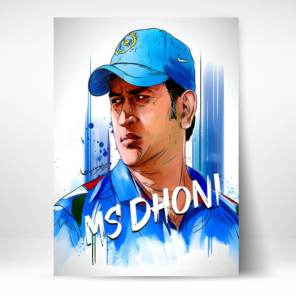 Metal Poster - Indian Cricketer MS Dhoni MS05