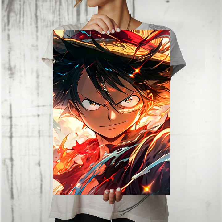 Metal Poster - One Piece Monkey D Luffy OP14