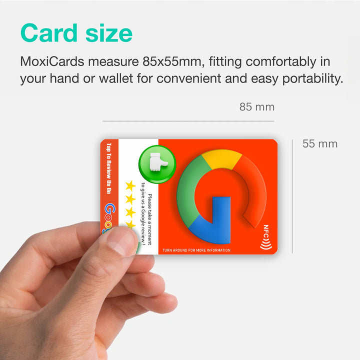 Google Review Card Bright Red