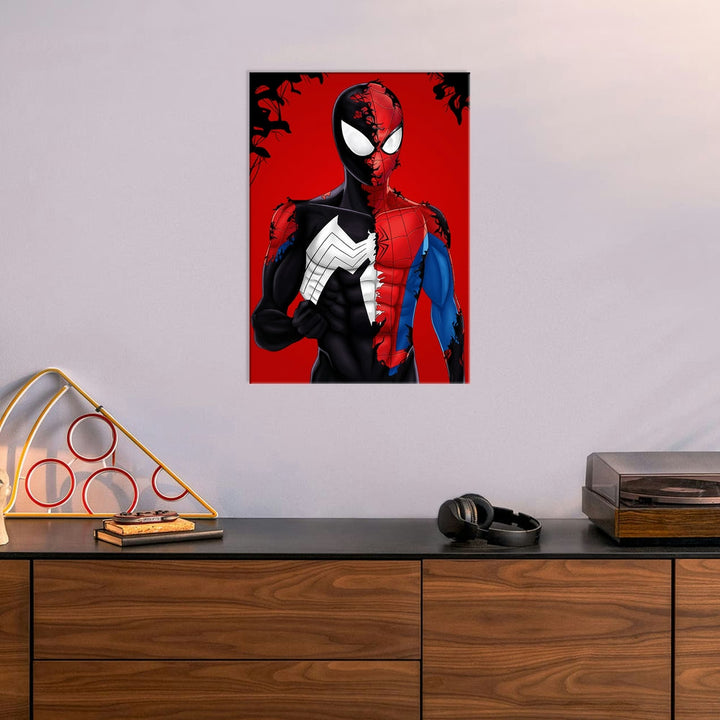 Metal Poster - Spiderman Red Blue Black