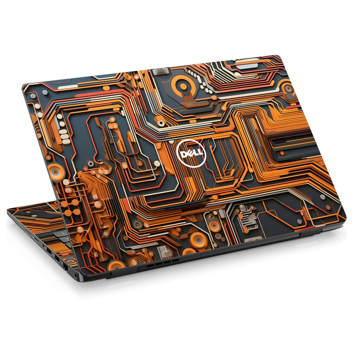 Dell Laptop Skin - Tech Orange Geometric