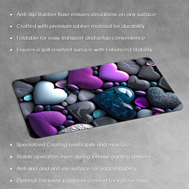 Anti-Slip Desk Mat Gaming Mouse Pad - Colorful Pebbles CP05