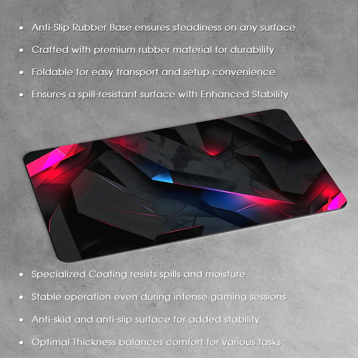 Anti-Slip Desk Mat Gaming Mouse Pad - Dynamic Geometric Abstract