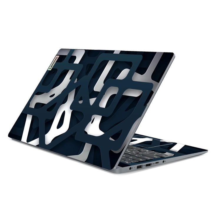 Lenovo Laptop Skin - Abstract Maze Blue