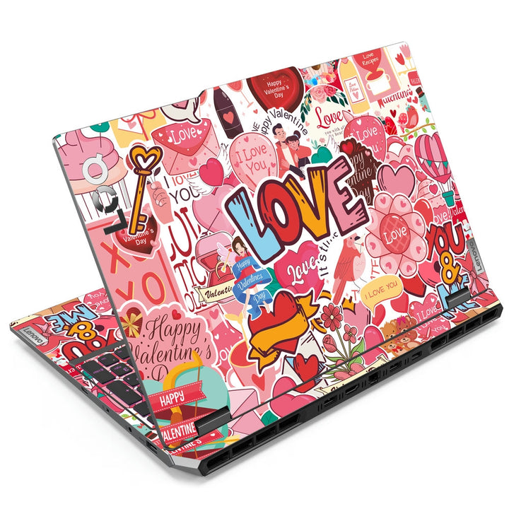 Lenovo LOQ Laptop Skin - Valentines Day Sticker Bomb