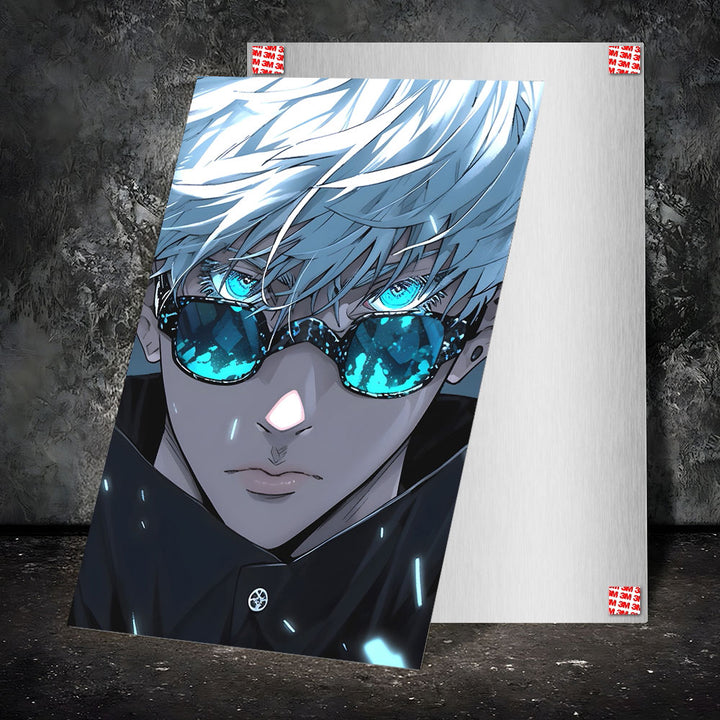 Metal Poster - Anime White Haired Hero