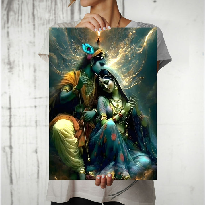 Metal Poster - Lord Krishna LK06