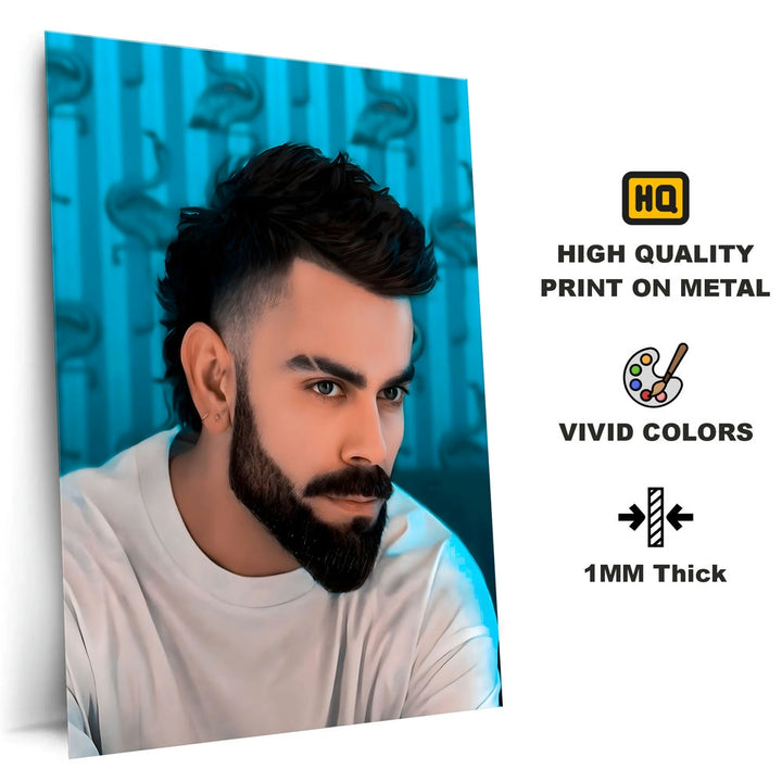 Metal Poster - Indian Cricketer Virat Kohli VK02