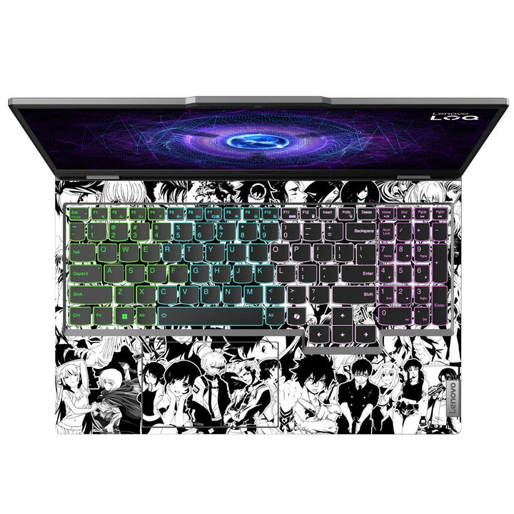 Lenovo LOQ Laptop Skin - Anime Sticker Bomb BW DS1