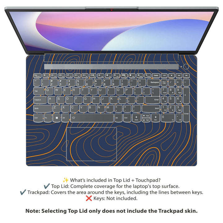 Lenovo Laptop Skin - Topography Pattern TP08