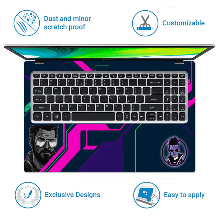 Laptop Skin - Cyberpunk Neon Nexus