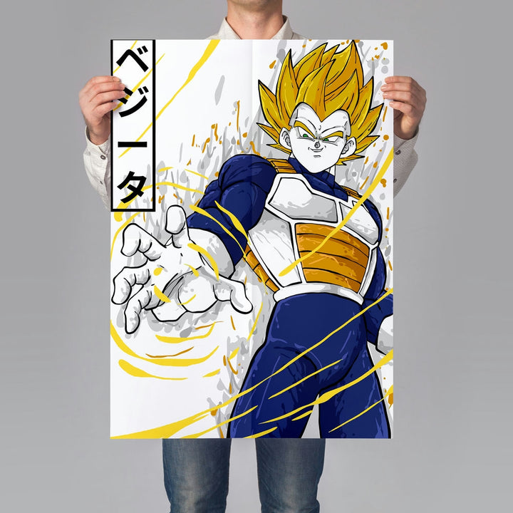 Self Adhesive Textured Vinyl Poster Saiyan Prince Unleashed