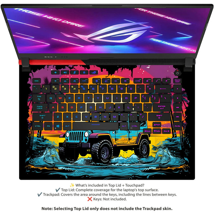 Asus Laptop Skin - Sunset Adventure Jeep