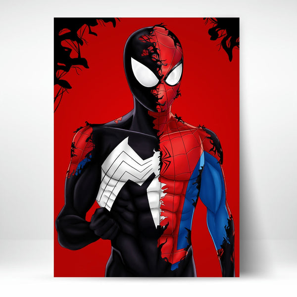 Metal Poster - Spiderman Red Blue Black