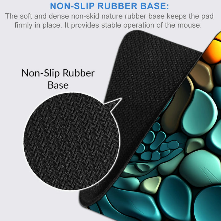 Anti-Slip Desk Mat Gaming Mouse Pad - Colorful Pebbles CP31