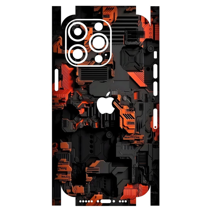 Apple iPhone Skin Wrap - Orange Black Board