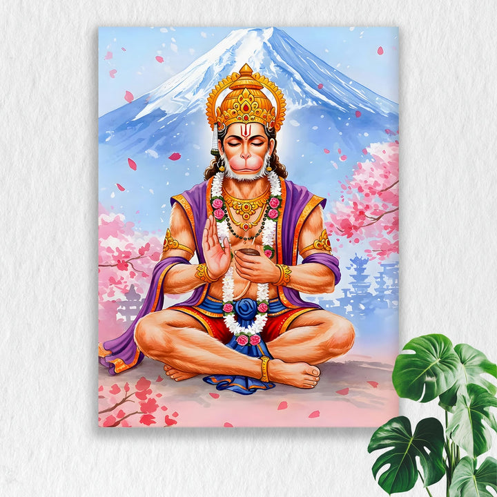 Self Adhesive Textured Vinyl Poster Lord Hanuman Divine Protector