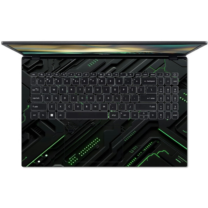 Acer Laptop Skin - Futuristic Dark Circuit Abstract