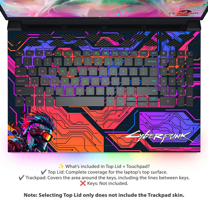 Dell Laptop Skin - Cyberpunk Digital Vortex