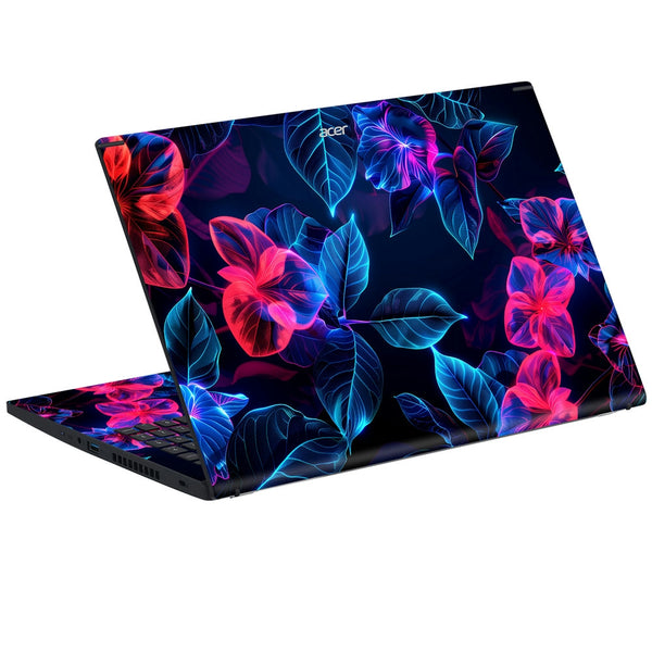 Acer Laptop Skin - Vivid Pink and Blue Floral