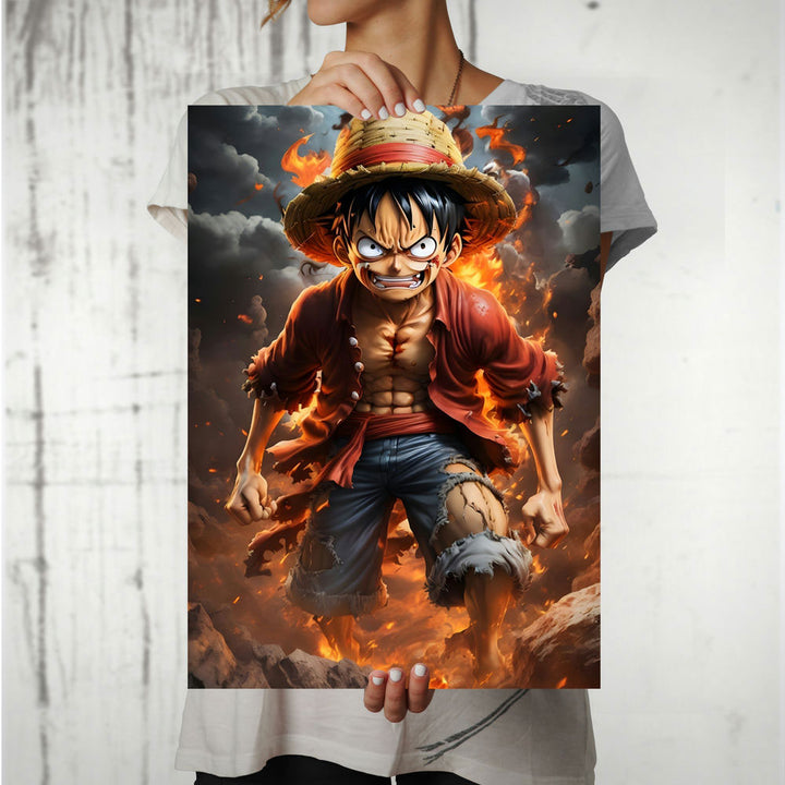 Metal Poster - One Piece Monkey D Luffy OP15