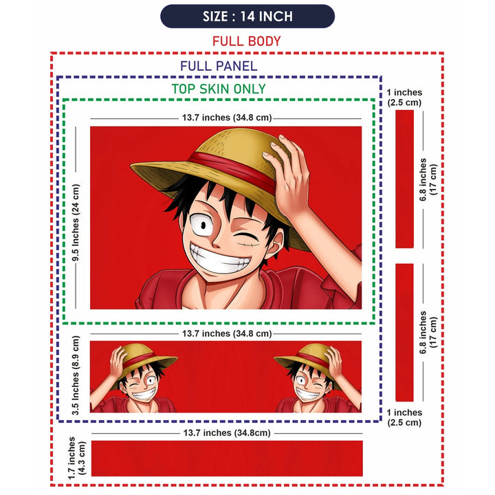 Laptop Skin - Monkey D Luffy Red