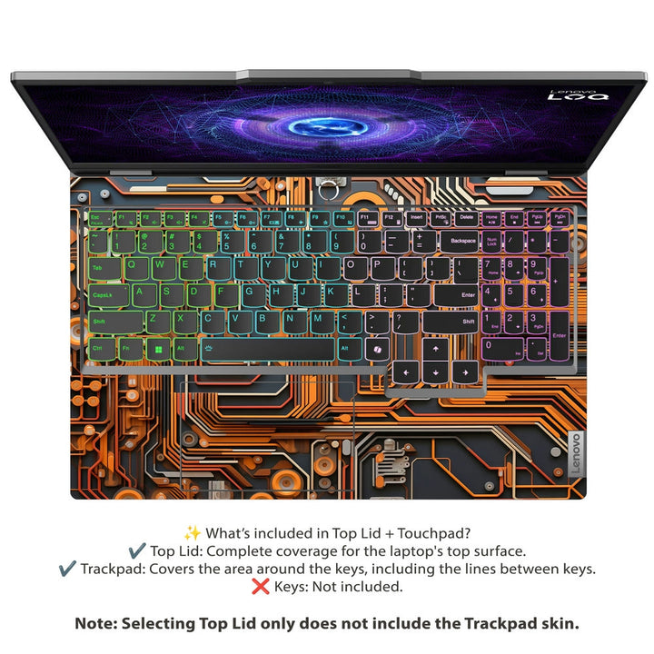 Laptop Skin - Tech Orange Geometric