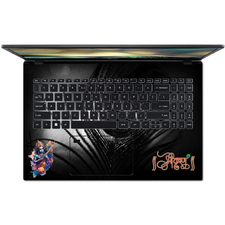 Acer Laptop Skin - Shree Krishna Black Feather