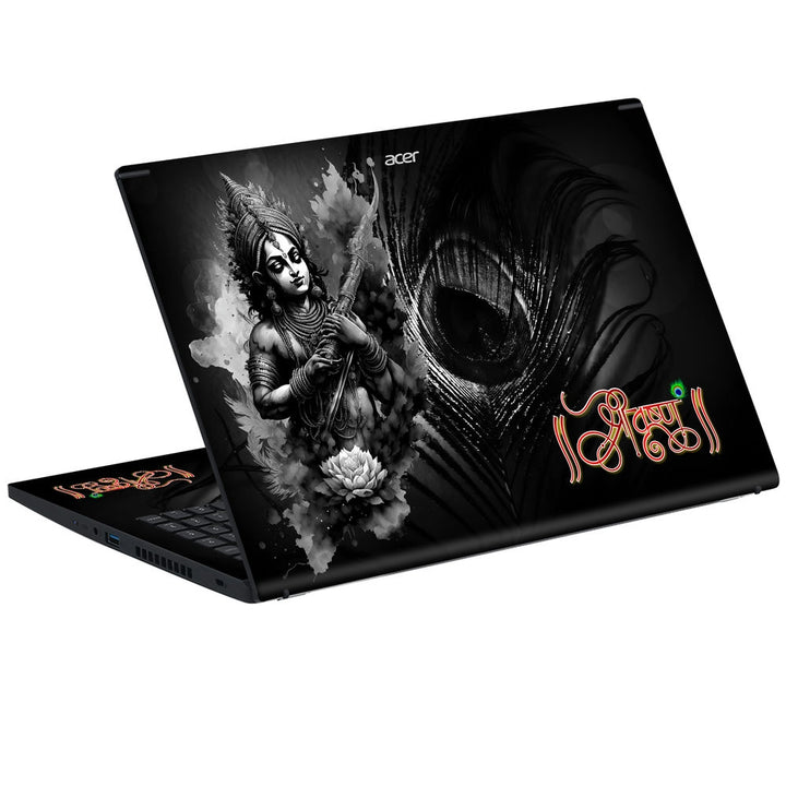 Acer Laptop Skin - Shree Krishna Black Feather