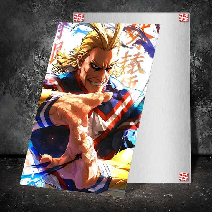 Metal Poster - Anime All Might