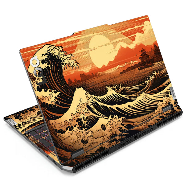 Laptop Skin - Golden Wave Serenity