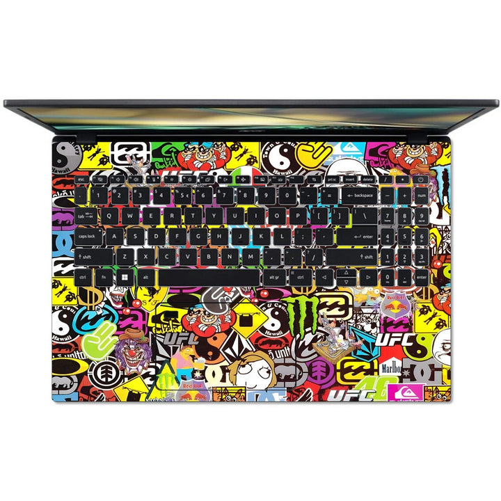 Acer Laptop Skin - Monster Sticker Bomb