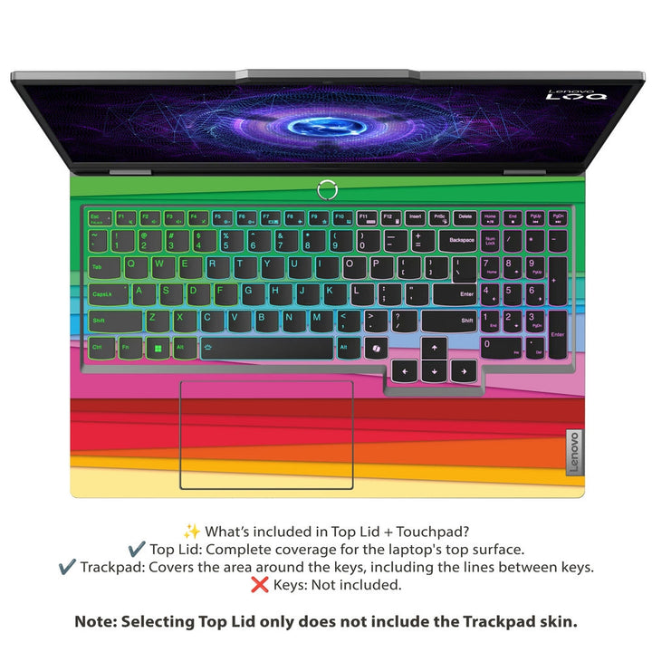 Lenovo LOQ Laptop Skin - Colorful Stripes Splash