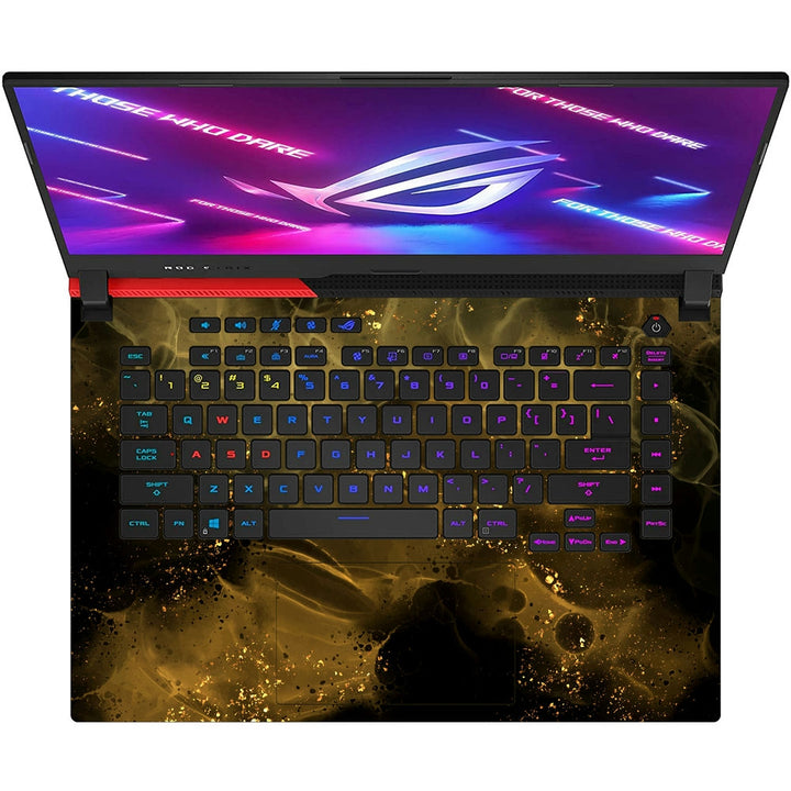 Asus Laptop Skin - Golden Dust Particle Abstract