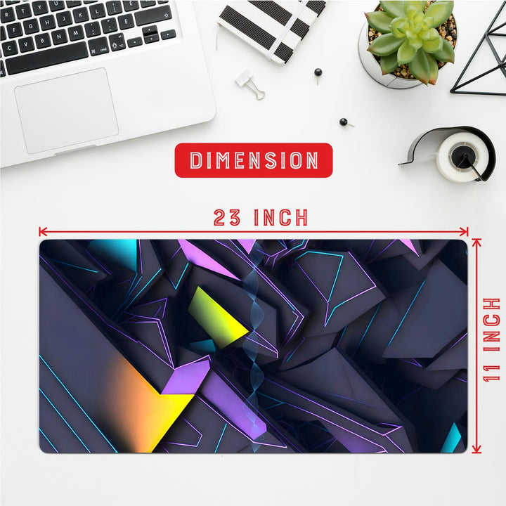 Anti-Slip Desk Mat Gaming Mouse Pad - Prismatic Chaos