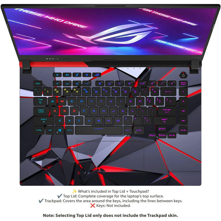 Asus Laptop Skin - Crimson Geometry