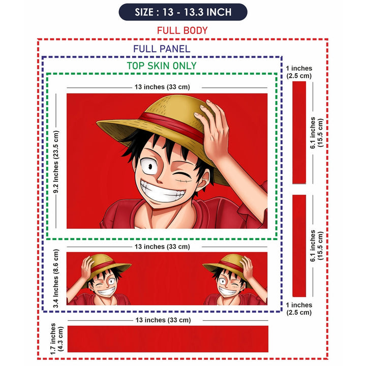 Laptop Skin - Monkey D Luffy Red