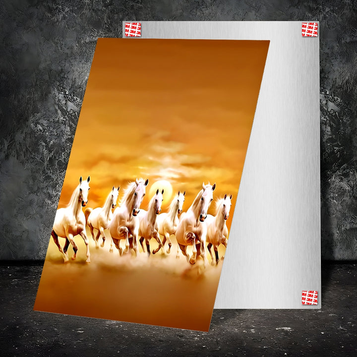 Metal Poster - Seven Horse Rising Sun