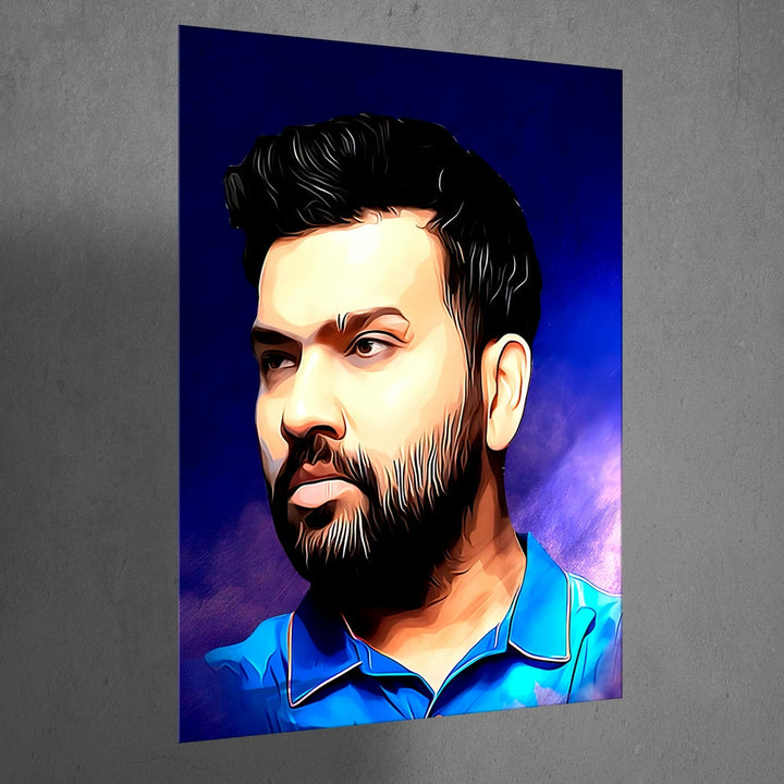 Metal Poster - Indian Cricketer Rohit Sharma RS01