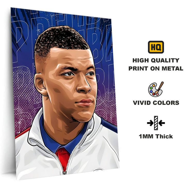 Metal Poster - Footballer Kylian Mbappe KM03