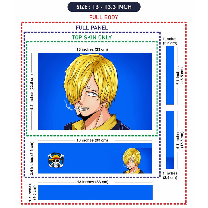 Laptop Skin - Sanji Blue