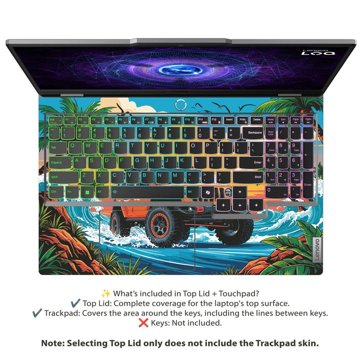 Laptop Skin - Tropical Jeep Safari