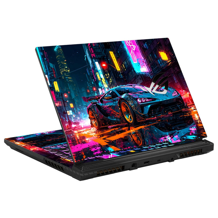 Asus Laptop Skin - Neon Supercar Chase