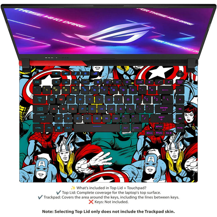 Asus Laptop Skin - Marvel Team-up Heroes