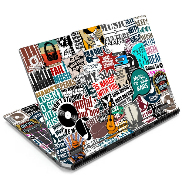 Lenovo LOQ Laptop Skin - Music Sticker Bomb