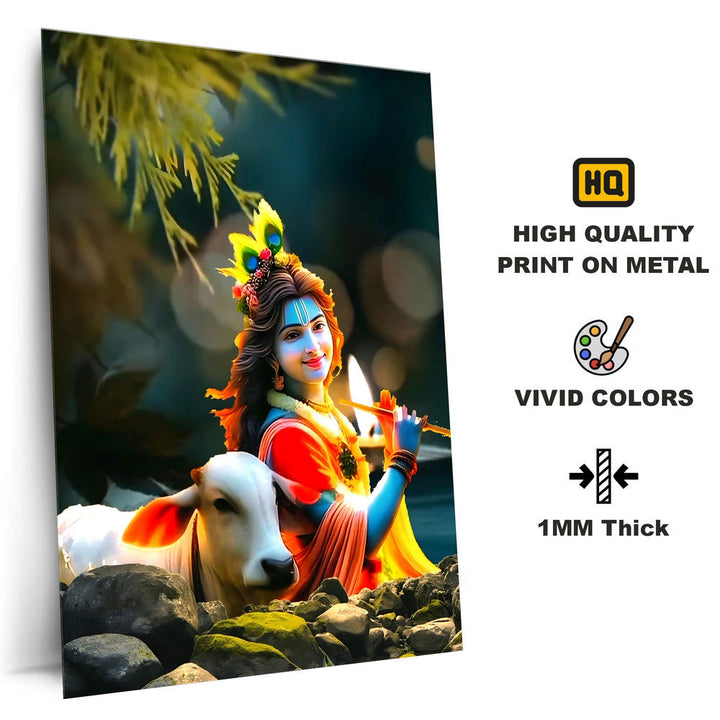 Metal Poster - Lord Krishna LK02