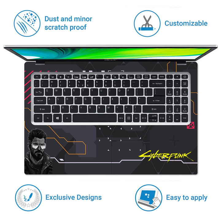 Laptop Skin - Cyberpunk Tech Mercenary