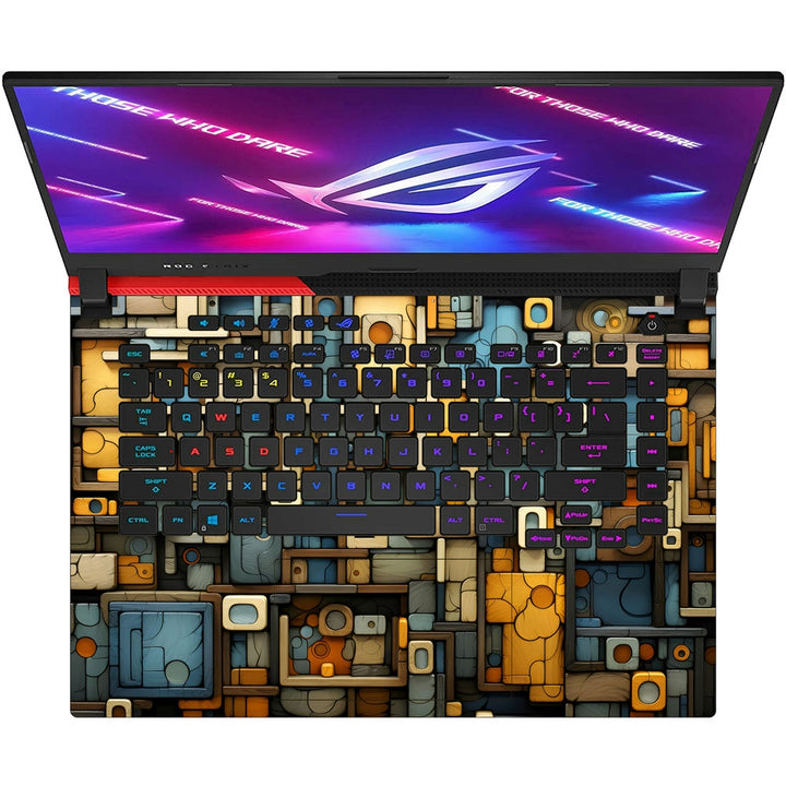 Asus Laptop Skin - Retro Circuit Board Grid