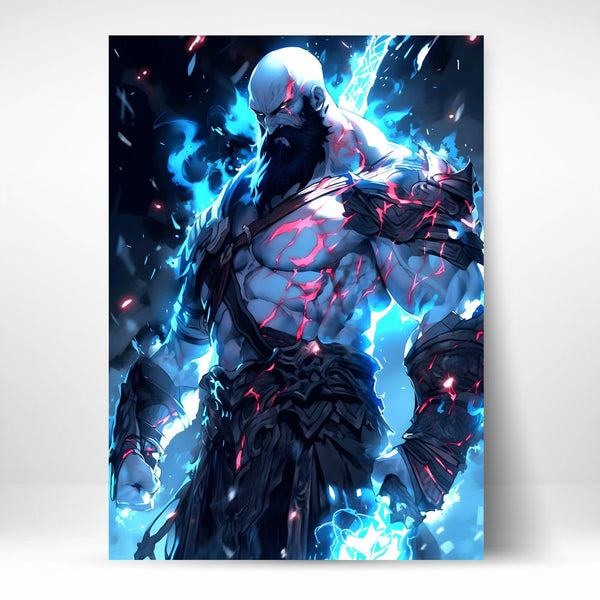 Metal Poster - Monster killer Blue Fire Hero